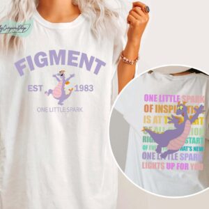 Retro Disney Figment 2 Sides One Little Spark Shirt