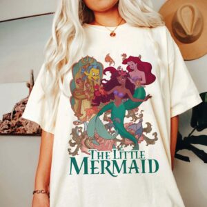 Retro Little Mermaid Black Girl Magic Disneyland Shirt