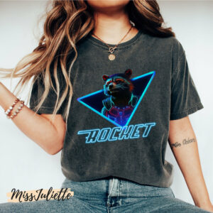 Retro Rocket Racoon MCU Marvel Gifts Shirt