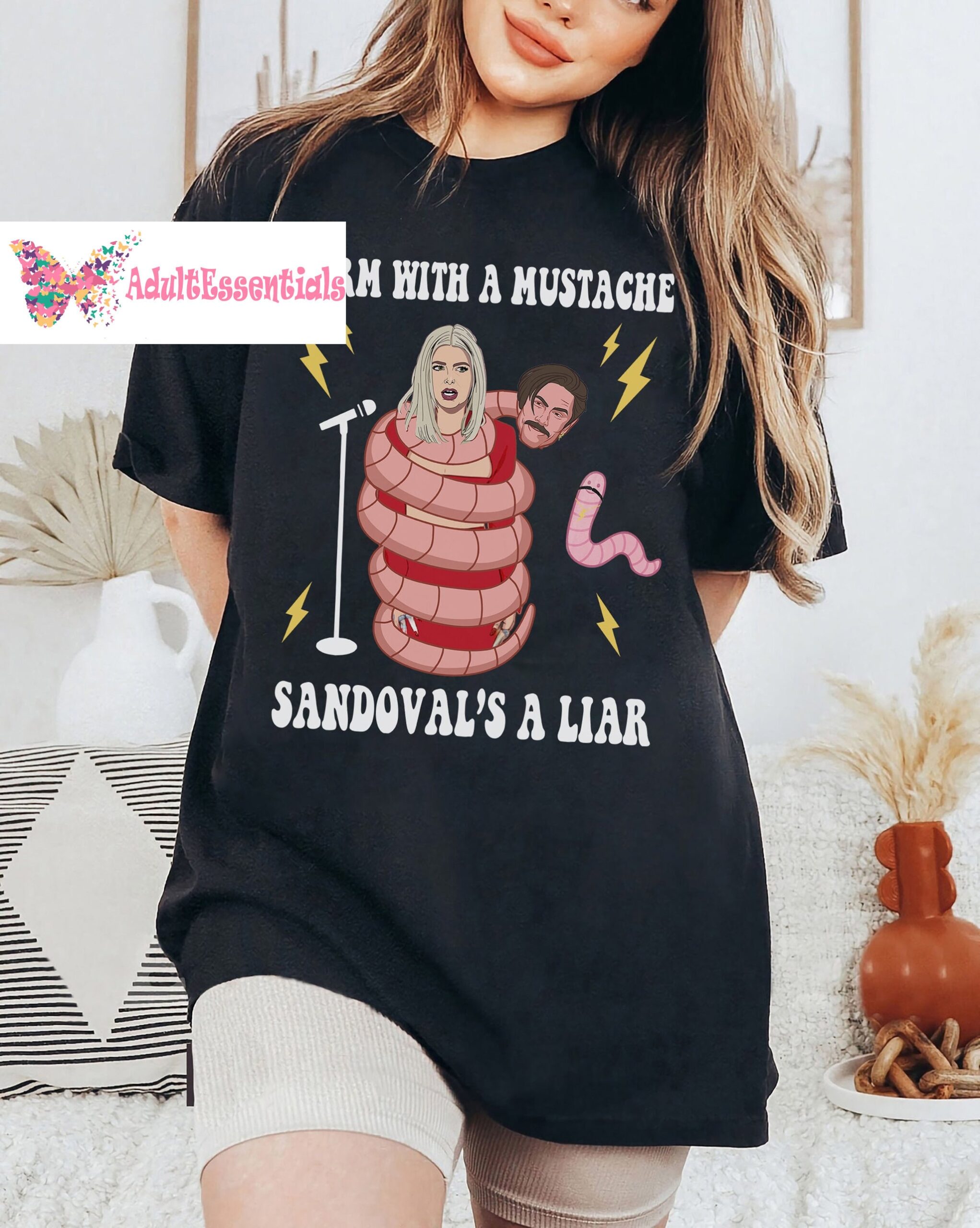 Retro Worm With A Mustache Sandovals Liar Vanderpump Rules Shirt Retro Worm With A Mustache Sandovals Liar Vanderpump Rules Shirt