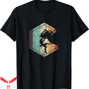 Rock Climbing T-Shirt Awesome Retro Mountain Hiker Alpinism
