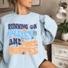 Running On Bluey And Iced Coffee Shirt