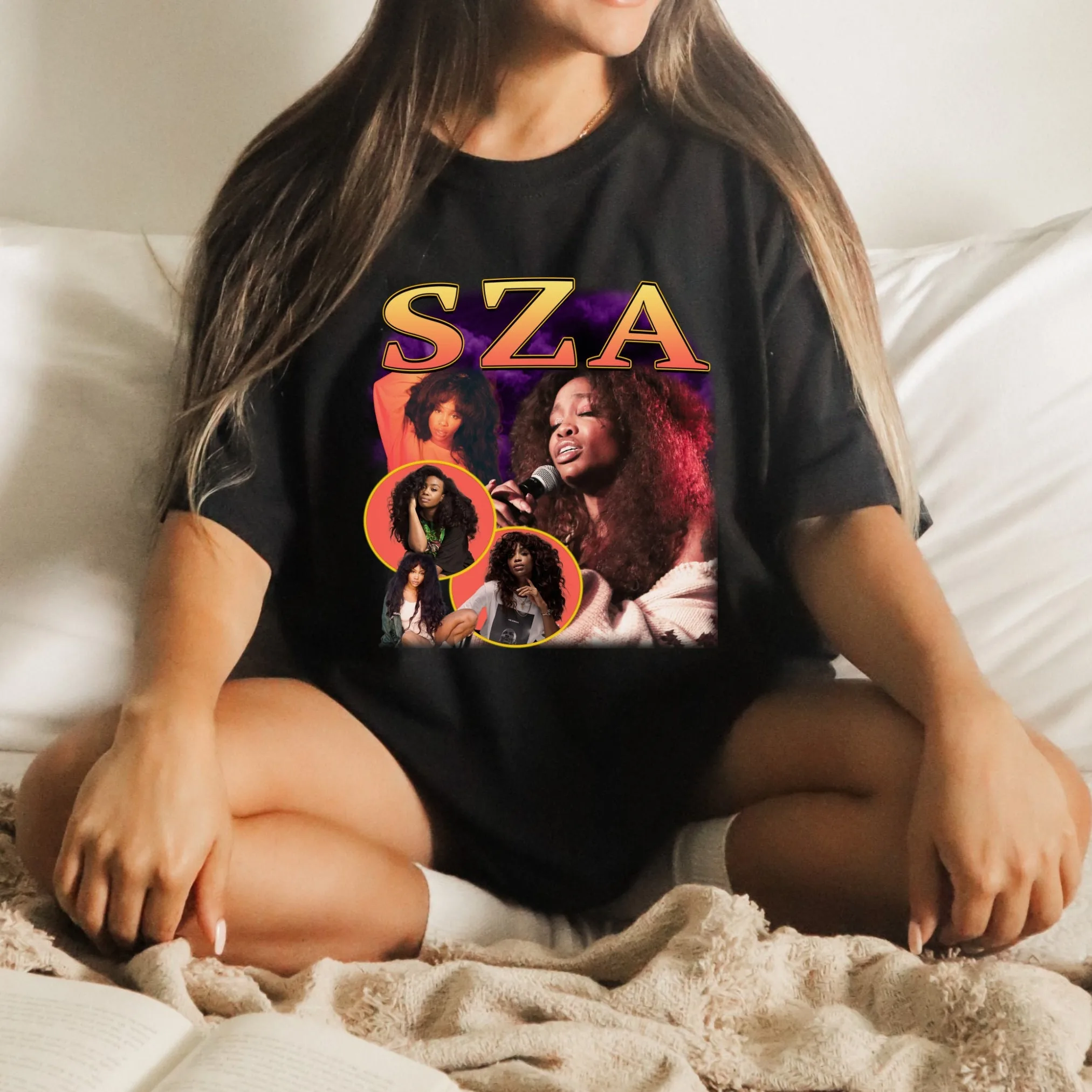 SZA Good Days Ctrl Fan Printed Graphic Tee Shirt SZA Good Days Ctrl Fan Printed Graphic Tee Shirt