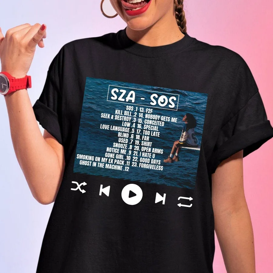 SZA SOS Album Cover Unisex T Shirt SZA SOS Album Cover Unisex T Shirt