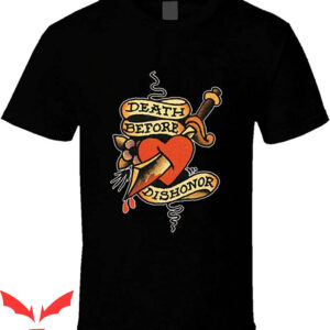 Sailor Jerry T-Shirt Tattoo Death Before Dishonor Vintage