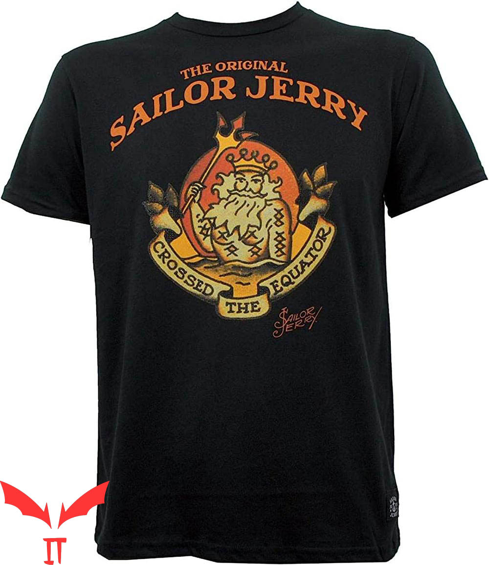 Sailor Jerry T-Shirt Tattoo Neptune Vintage Retro Tee Sailor Jerry T-Shirt Tattoo Neptune Vintage Retro Tee