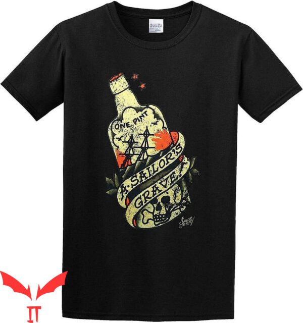 Sailor Jerry T-Shirt Tattoo Sailor’s Grave Rum Bottle