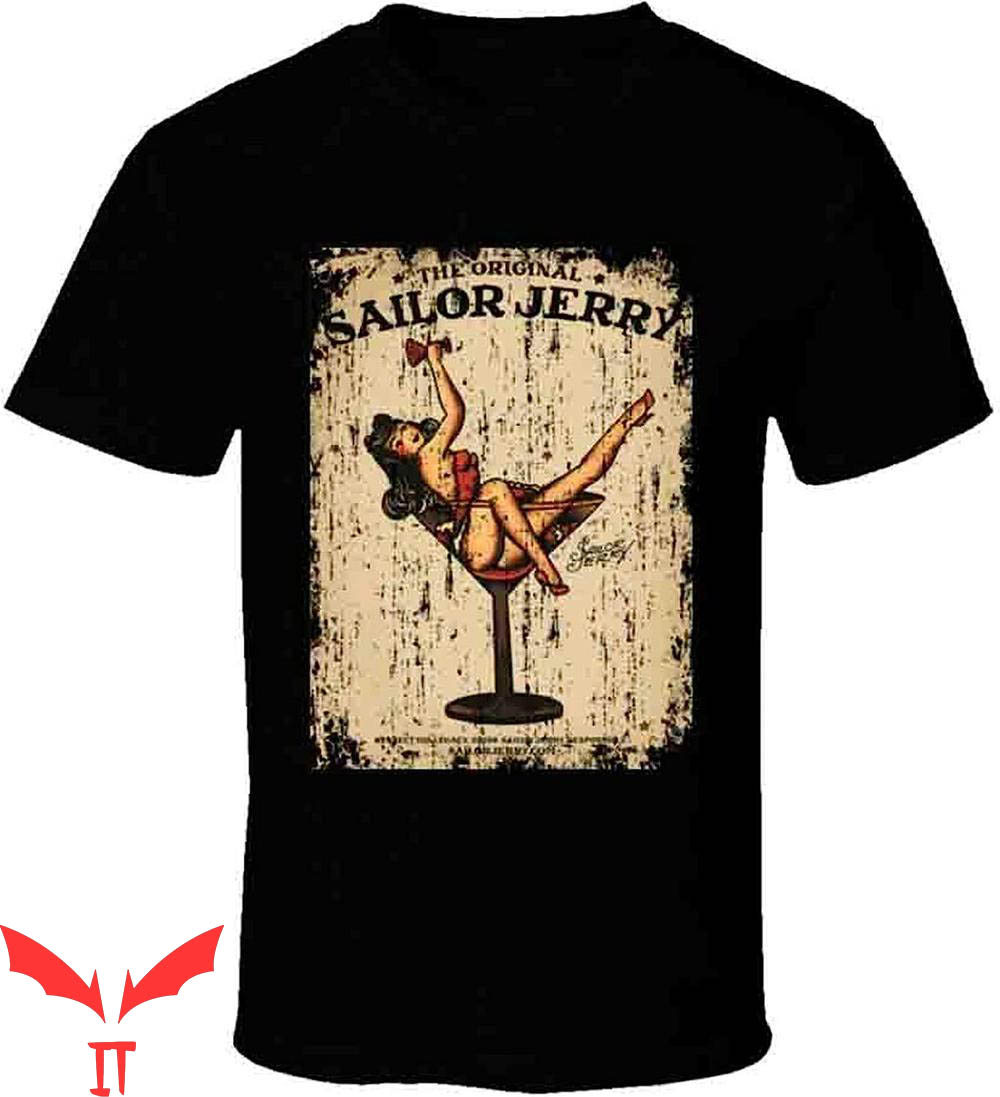 Sailor Jerry T-Shirt The Vintage Ad Poster Distressed Sailor Jerry T-Shirt The Vintage Ad Poster Distressed