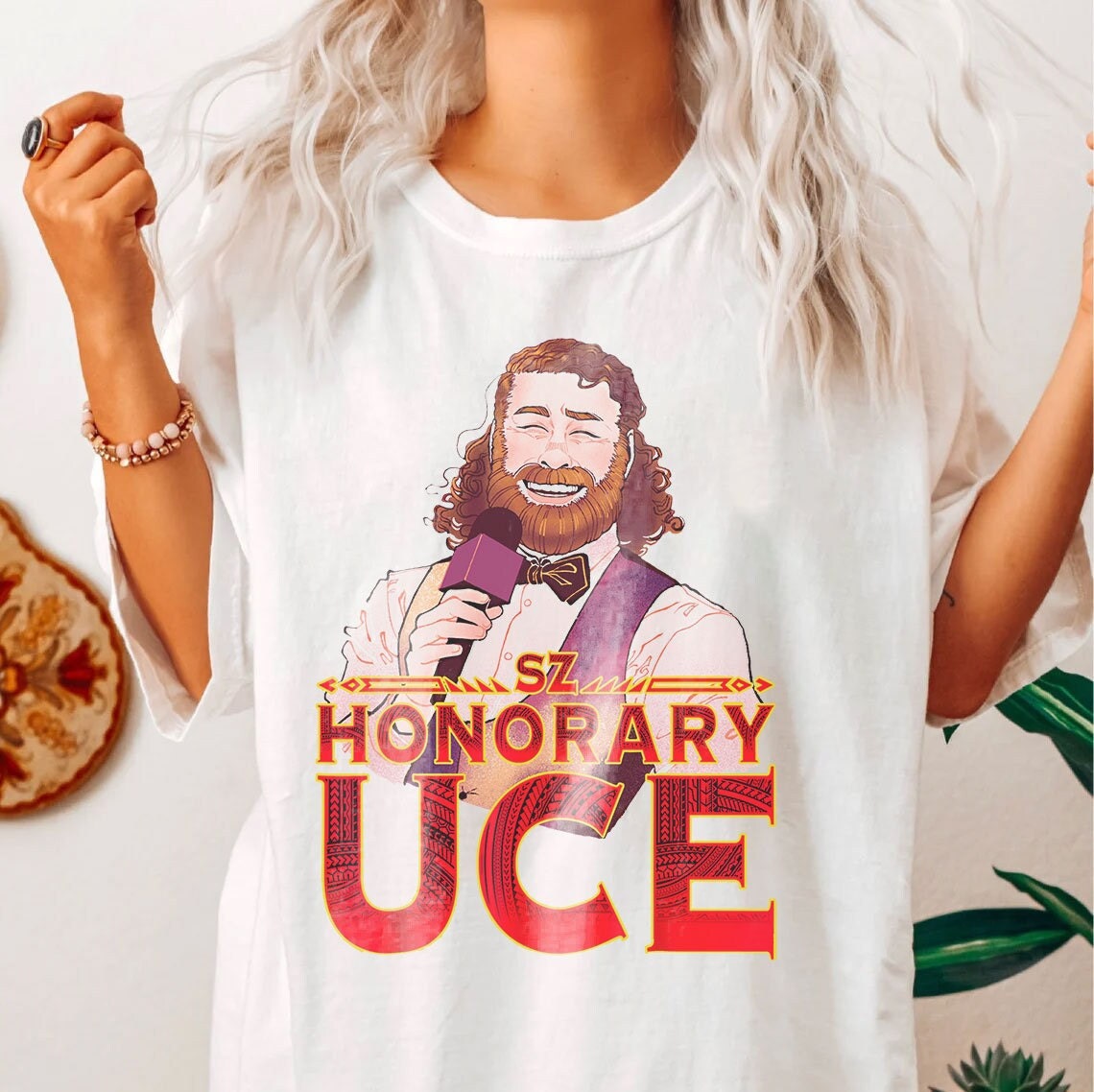 Sami Zayn Honorary Uce Cartoon Red New Shirt Sami Zayn Honorary Uce Cartoon Red New Shirt