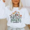 School Social Worker Wildflower Sweatshirt