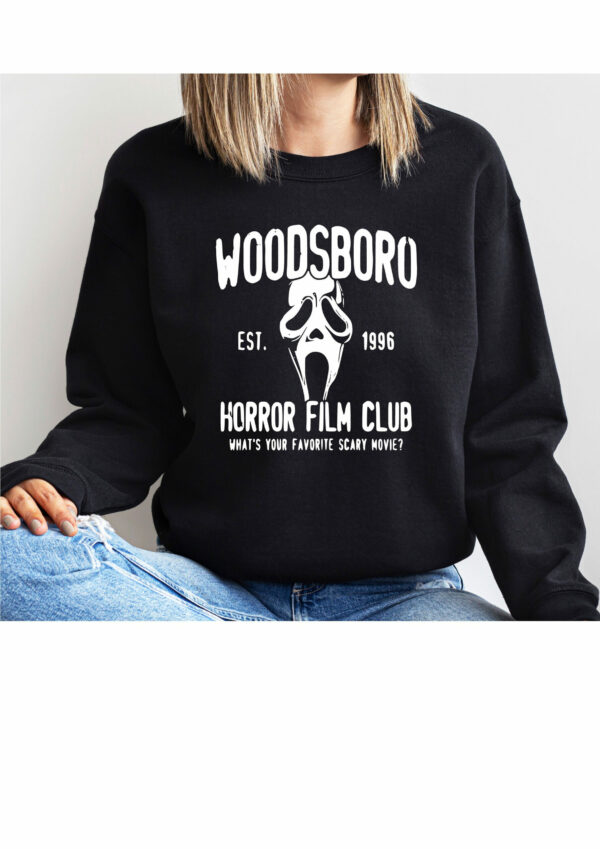 Scream Movie Woodsboro Horror Film Club Halloween Sweatshirt Hoodie