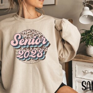 Senior 2023 Class Of Retro Grad Graduation Sweatshirt Shirt