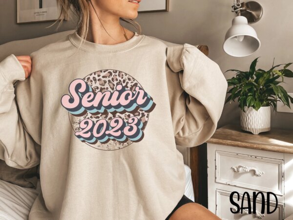 Senior 2023 Class Of Retro Grad Graduation Sweatshirt Shirt