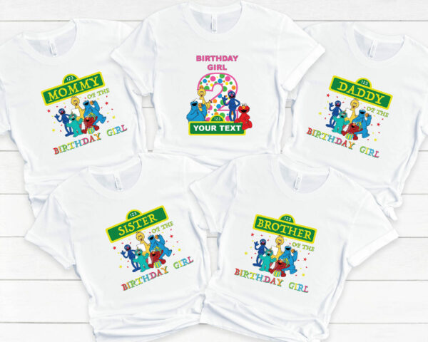 Sesame Street Theme Birthday Family Elmo T Shirt