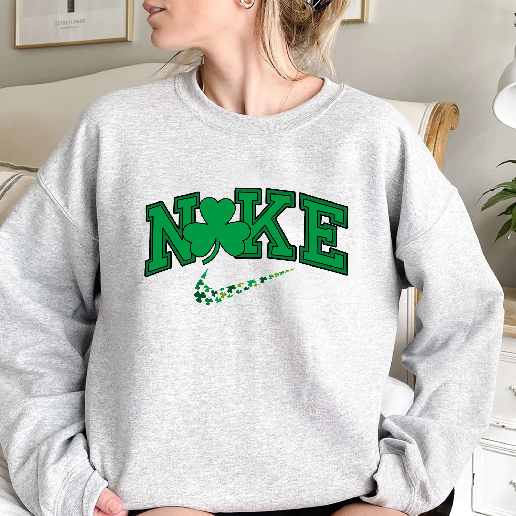 Shamrock St Patricks Day N1KE Swoosh Shirt Shamrock St Patricks Day N1KE Swoosh Shirt