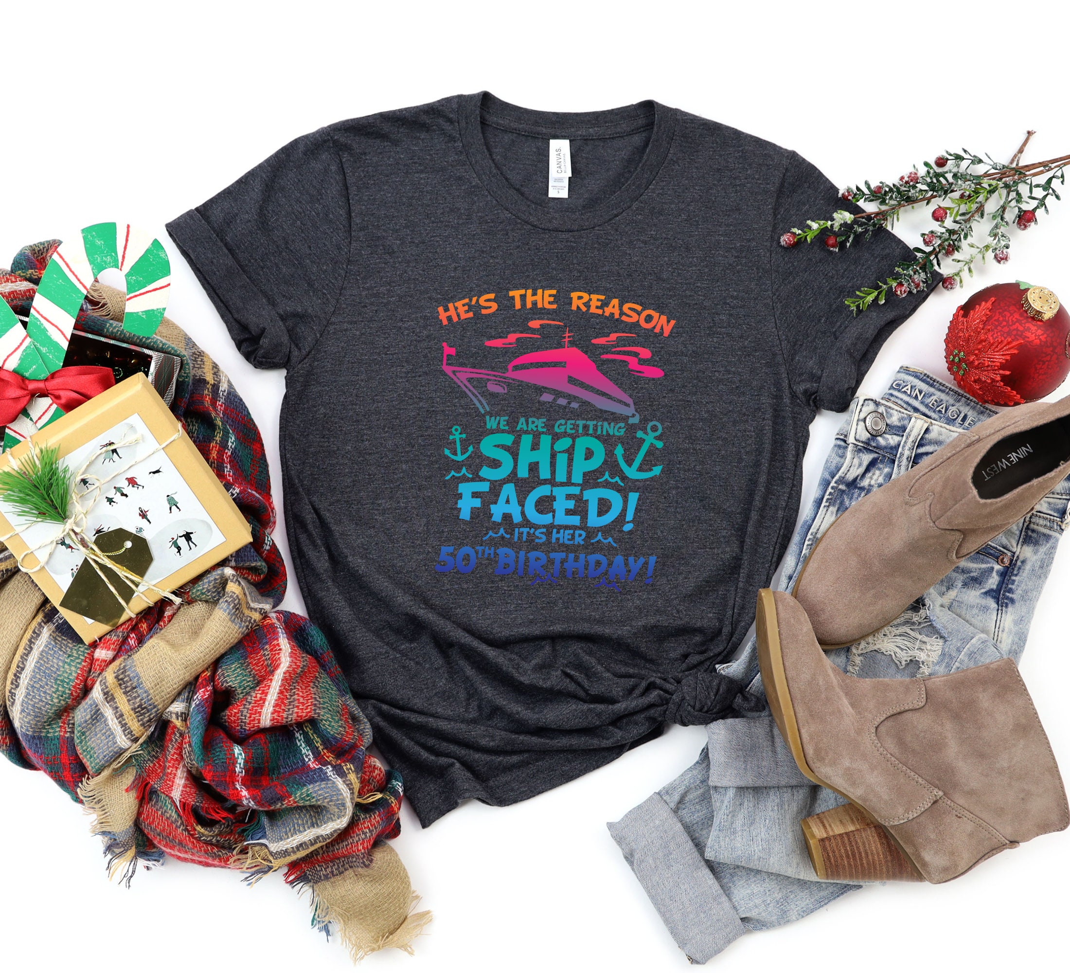Ship Faced 50th Birthday Vacay 2023 T Shirt Ship Faced 50th Birthday Vacay 2023 T Shirt