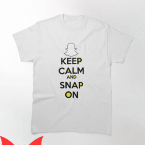 Snap On T-Shirt Keep Calm And Snap On Funny Ghost Tee