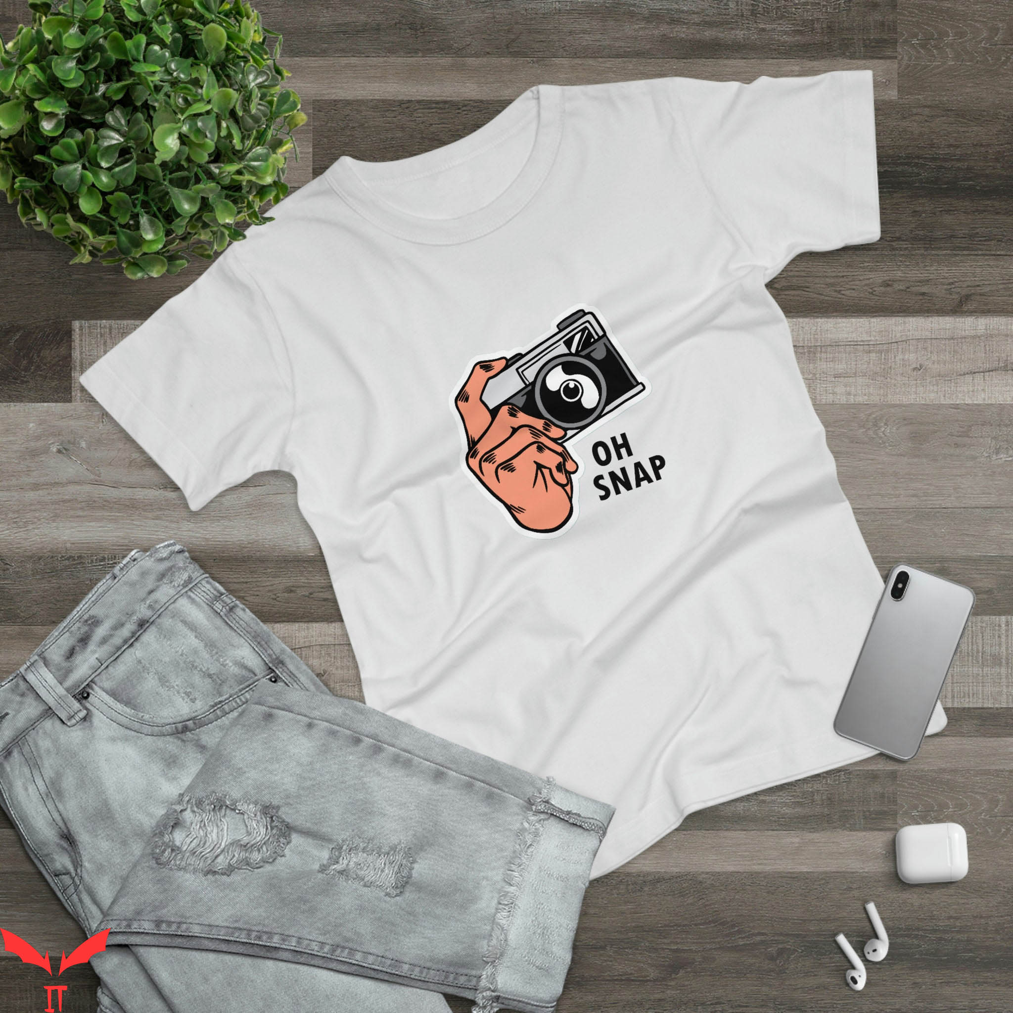 Snap On T-Shirt Oh Camera Cute Photography Photo Hobby Snap On T-Shirt Oh Camera Cute Photography Photo Hobby