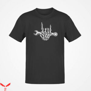 Snap On T-Shirt Skeleton Wrench Mechanic Cars Trucks