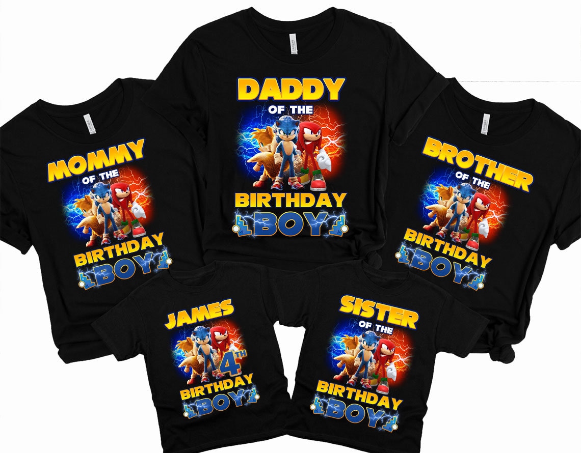 Sonic Birthday Boy Shirt Sonic Birthday Boy Shirt