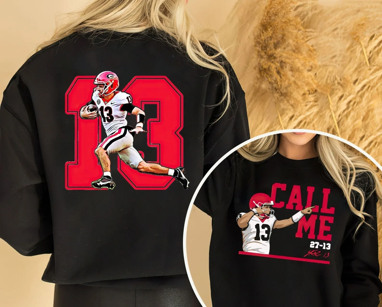 Stetson Bennett Call Me 2 Side Eorgia Football Shirt Stetson Bennett Call Me 2 Side Eorgia Football Shirt