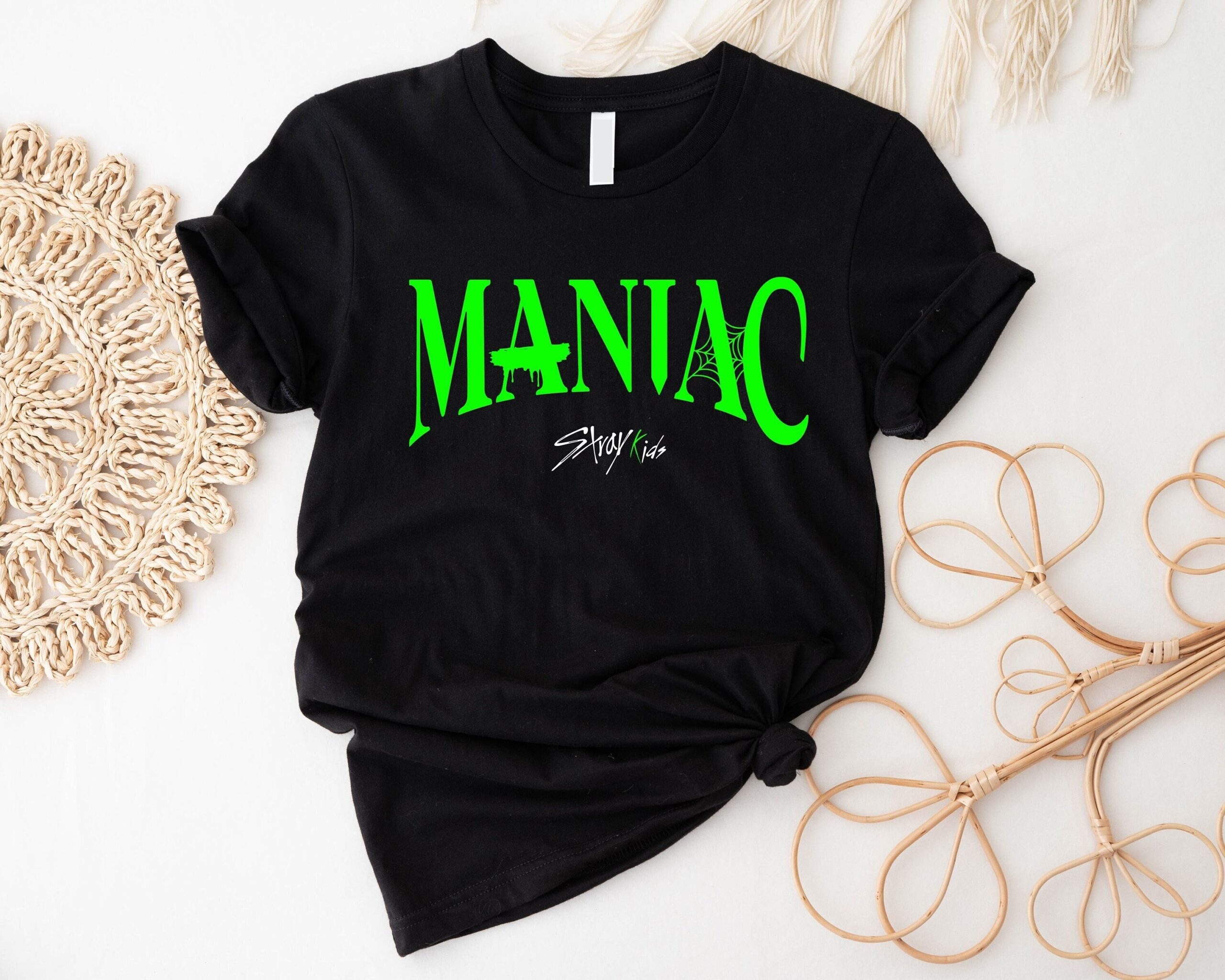 Stray Kids Green Logo Maniac World Tour 2023 Shirt Stray Kids Green Logo Maniac World Tour 2023 Shirt