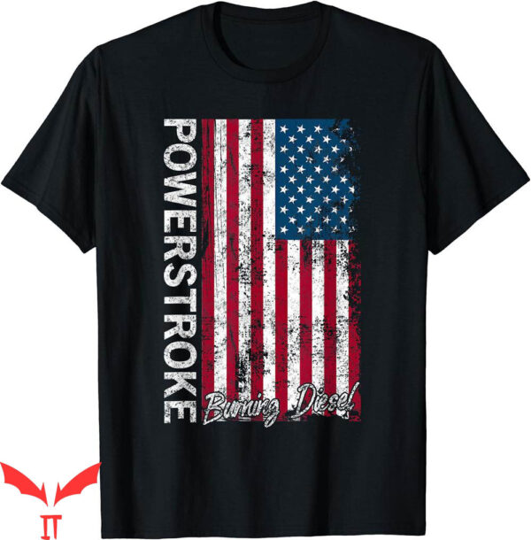Stussy 8ball T-Shirt Powerstro Burning Diesel American Flag