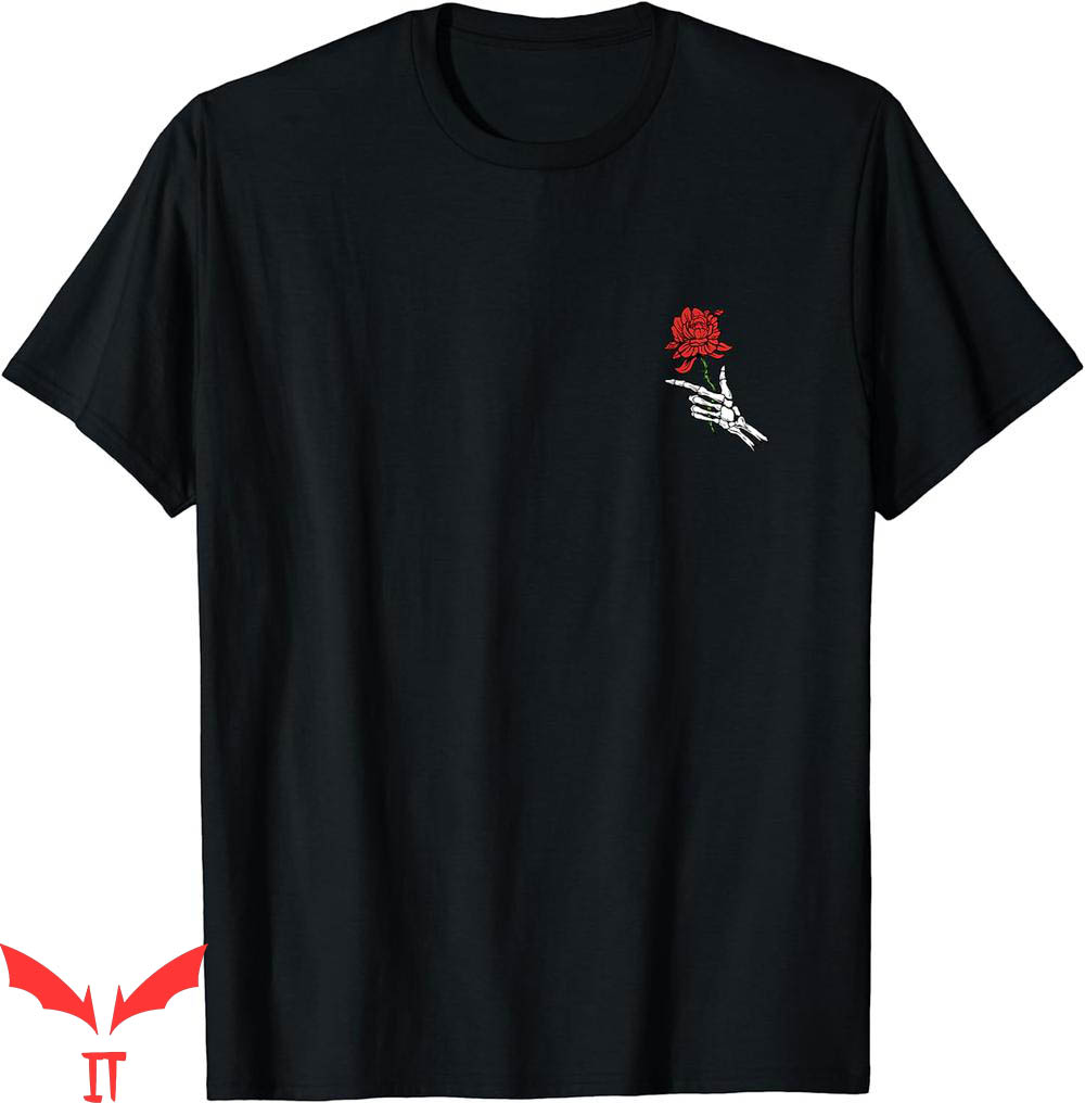 Stussy 8ball T-Shirt Skeleton Hand Holding A Red Rose Stussy 8ball T-Shirt Skeleton Hand Holding A Red Rose