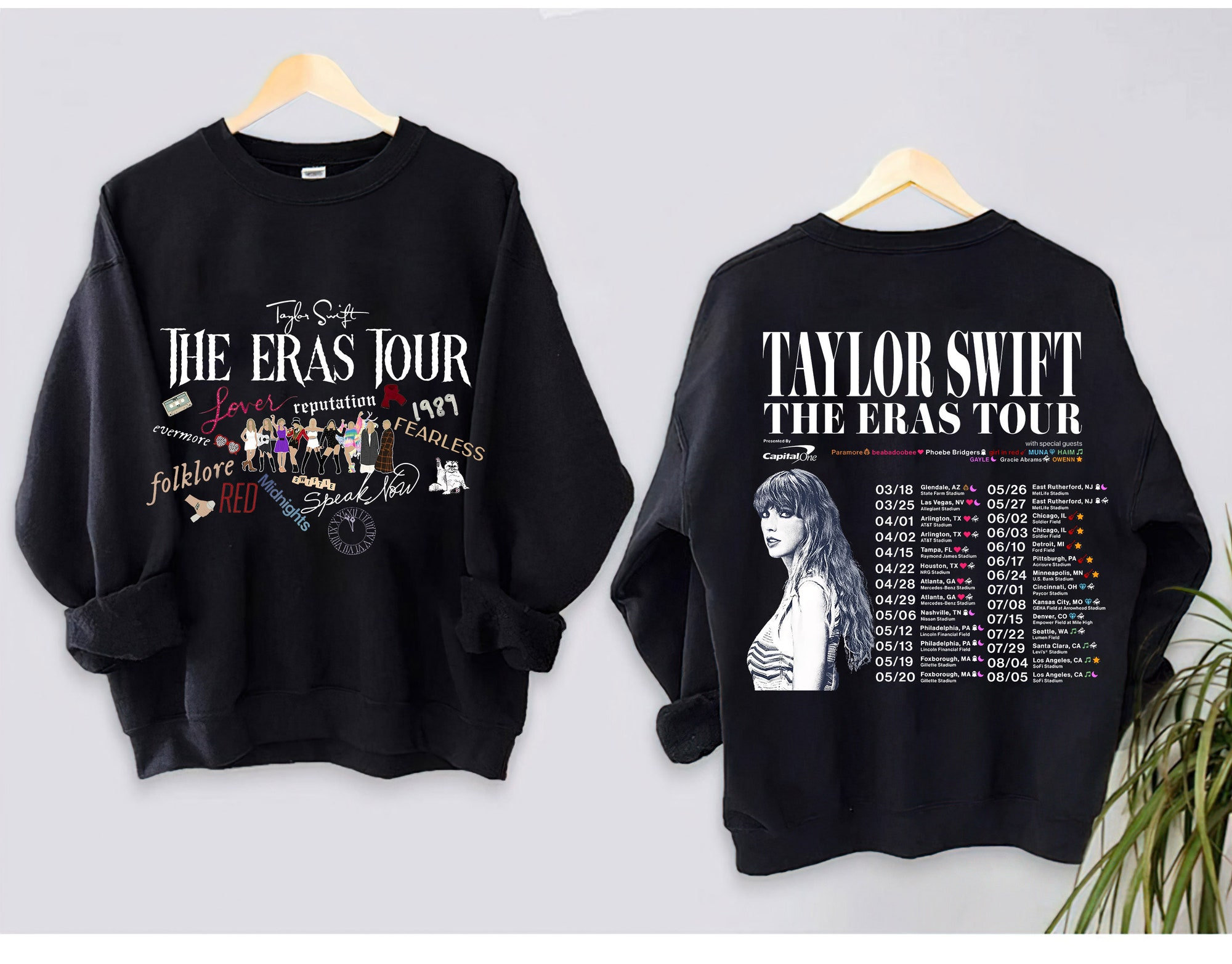 T.S The Eras Tour Two 2023 Sides Sweatshirt T Shirt T.S The Eras Tour Two 2023 Sides Sweatshirt T Shirt