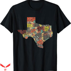 Texas Roadhouse T-shirt Collage Of Texas States T-shirt