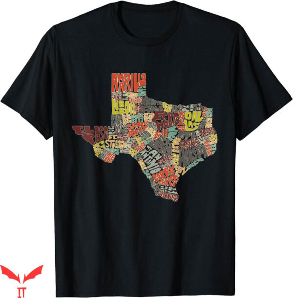 Texas Roadhouse T-shirt Collage Of Texas States T-shirt