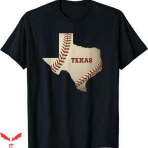 Texas Roadhouse T-shirt Texas Baseball State Map T-shirt
