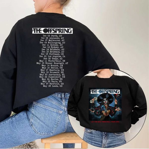 The Offspring Let Bad Times Roll Tour 2022 2023 T Shirt