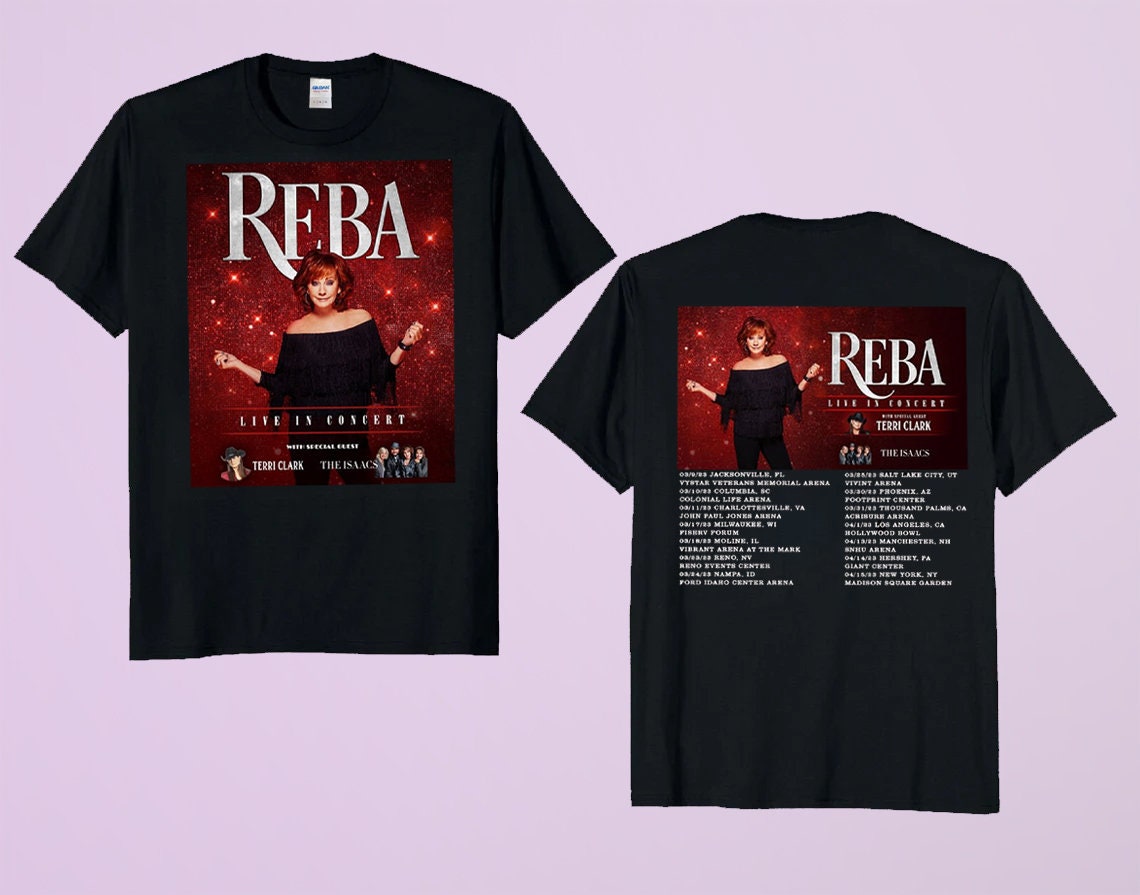 Tour 2023 Reba Live In Concert W Clark Fall T-Shirt Tour 2023 Reba Live In Concert W Clark Fall T-Shirt