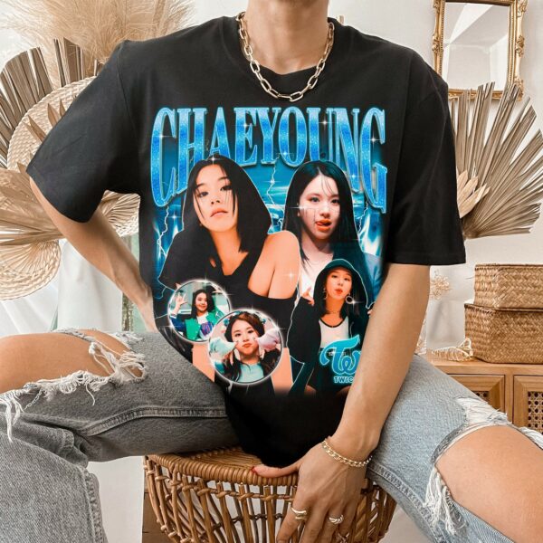 Twice Chaeyoung Retro Bootleg Kpop T Shirt