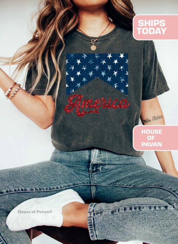 USA Red White And Blue America Fourth Of July Shirt