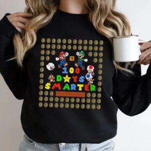 Video Game Mario 100 Days Smarter Teacher Shirt