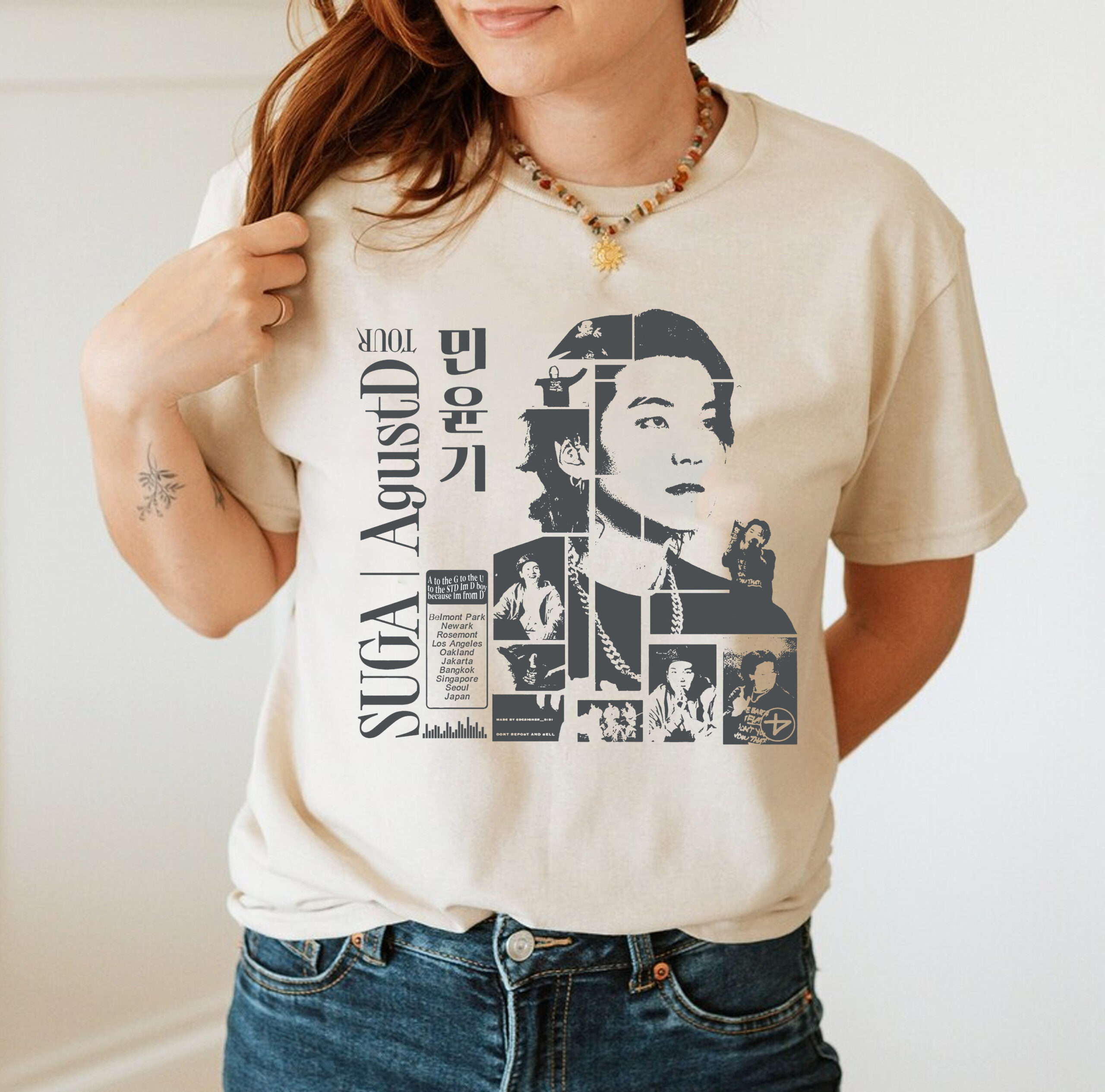 Vintage Agust D Suga World Tour Min Yoongi Shirt Vintage Agust D Suga World Tour Min Yoongi Shirt