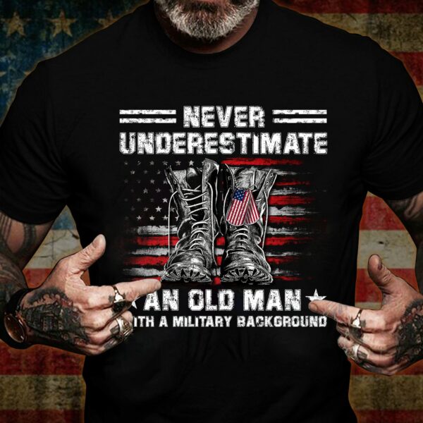 Vintage American Flag US Veteran Day Shirt