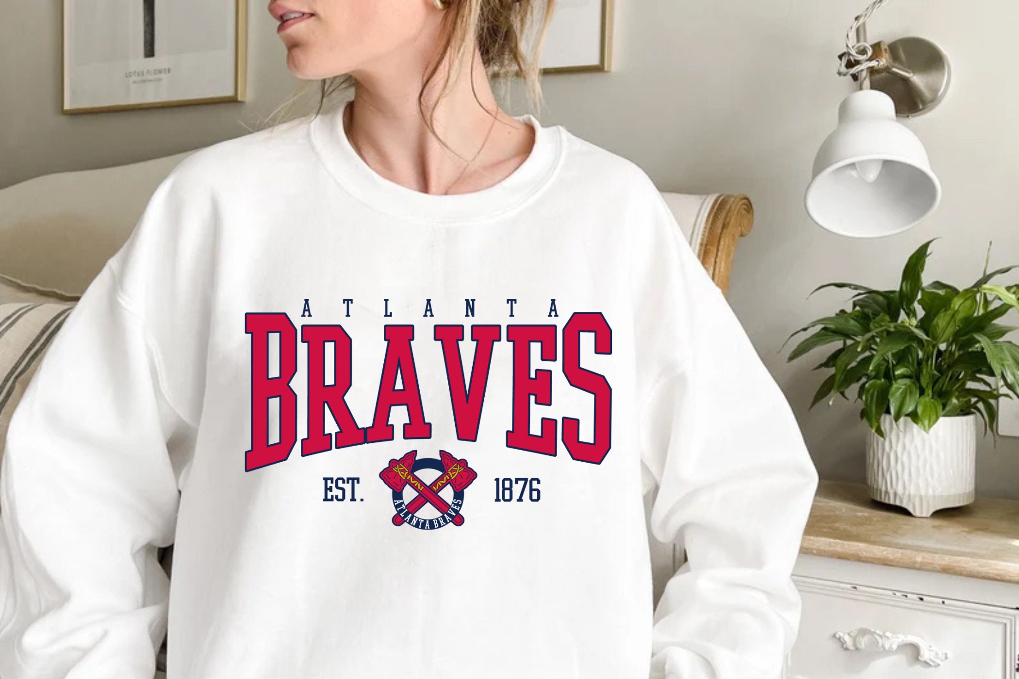 Vintage Atlanta Brave Baseball Game Sweatshirt Vintage Atlanta Brave Baseball Game Sweatshirt