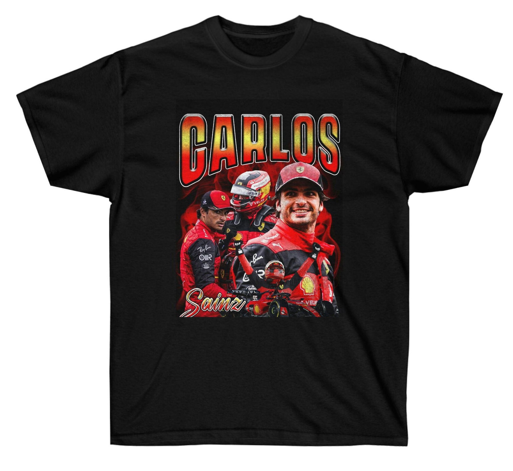 Vintage Bootleg Carlos Sainz Jr. Rap Rapper T-Shirt Vintage Bootleg Carlos Sainz Jr. Rap Rapper T-Shirt