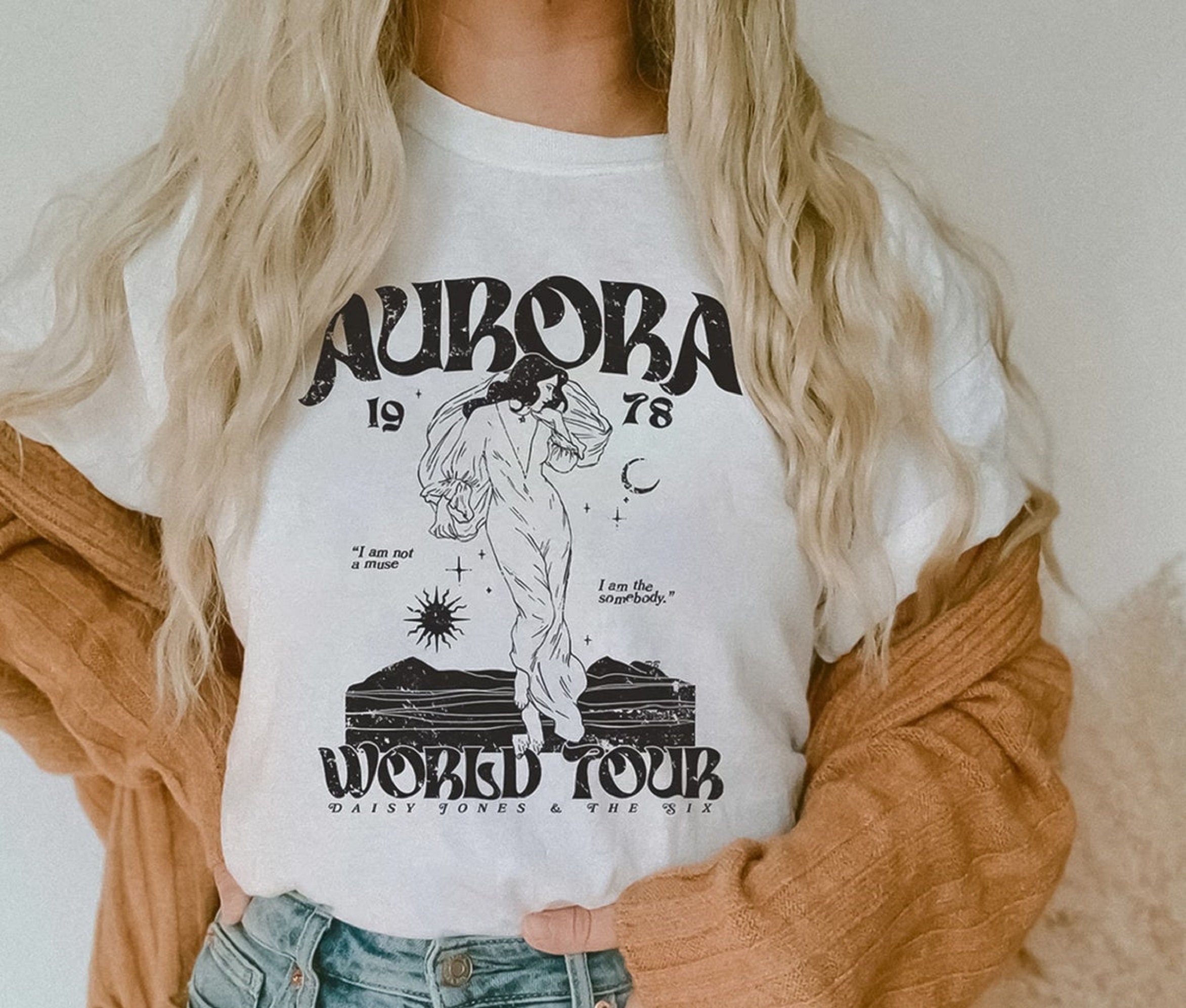 Vintage Daisy Jones And The Six Aurora World Tour Merch Shirt Vintage Daisy Jones And The Six Aurora World Tour Merch Shirt