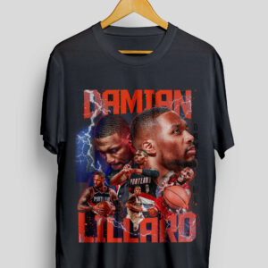 Vintage Damian Lillard Trailblazers NBA Basketball Shirt