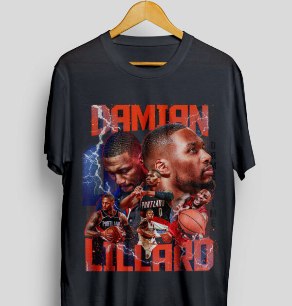 Vintage Damian Lillard Trailblazers NBA Basketball Shirt
