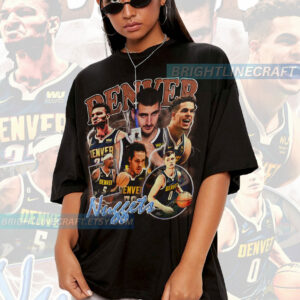 Vintage Denver Nuggets Basketball Nikola Jokic Aaron Gordon Team Shirt