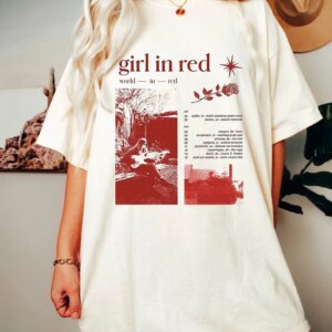 Vintage Girl In Red Unisex Shirt