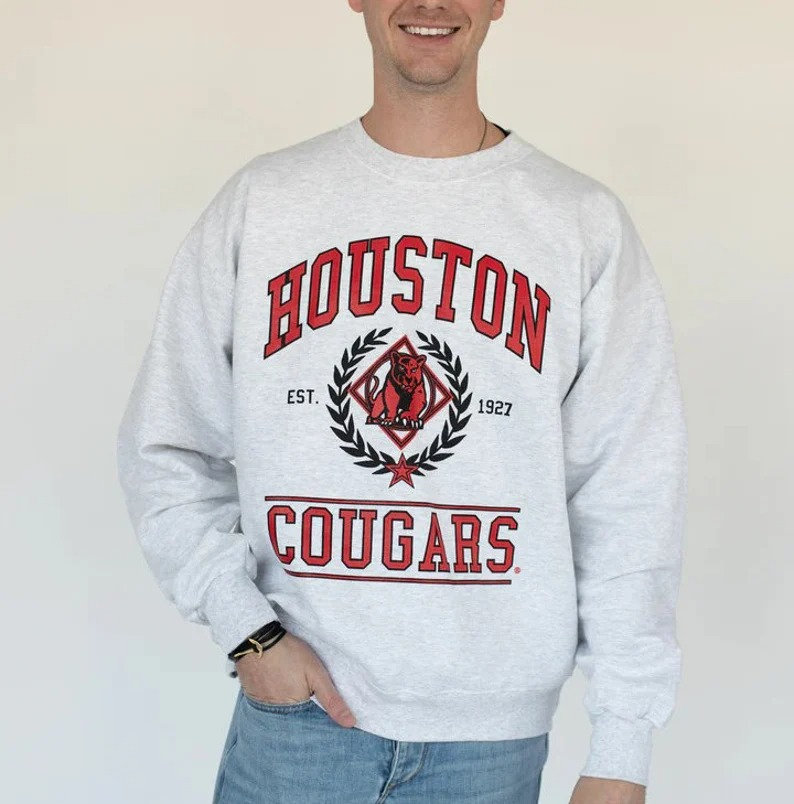 Vintage NCAA Houston Cougars EST 1927 Sweatshirt Vintage NCAA Houston Cougars EST 1927 Sweatshirt