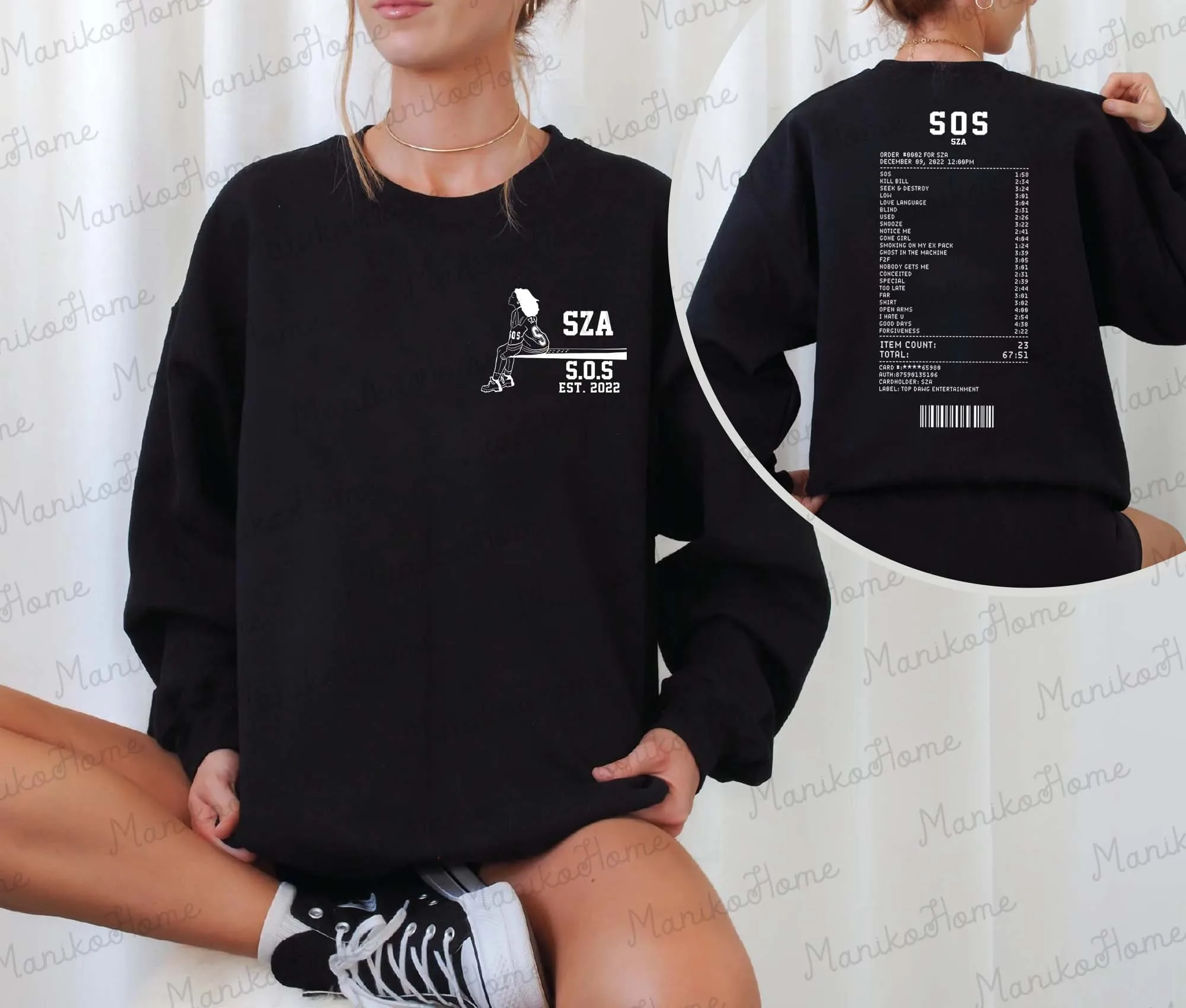 Vintage SZA SOS Full Tracklist Shirt Hoodie Vintage SZA SOS Full Tracklist Shirt Hoodie