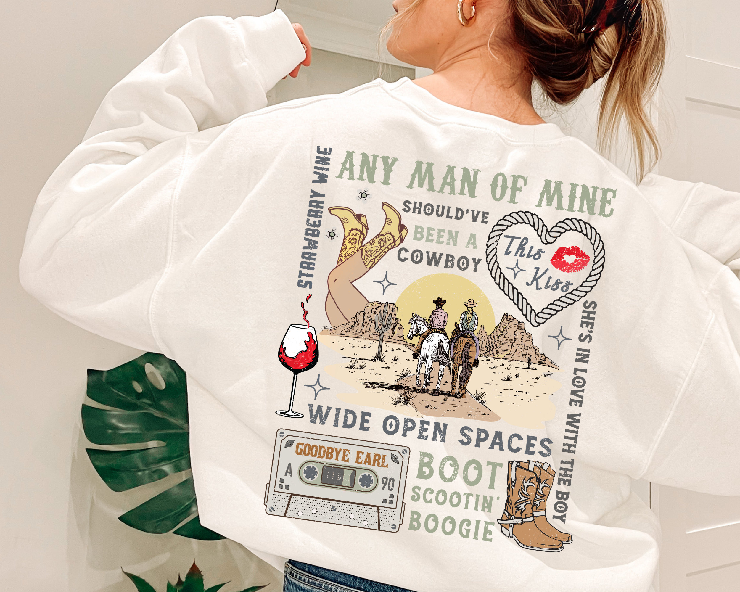 Vintage Western 90s Retro Country Music Sweatshirt Vintage Western 90s Retro Country Music Sweatshirt