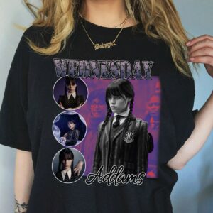 Wednesday 90s Addams Jenna Ortega Sweater Shirt